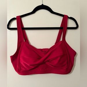 Daci Two Piece High Waisted Swimsuit, Red, Size XL